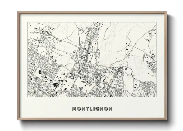 Une affiche de carte sur Montlignon