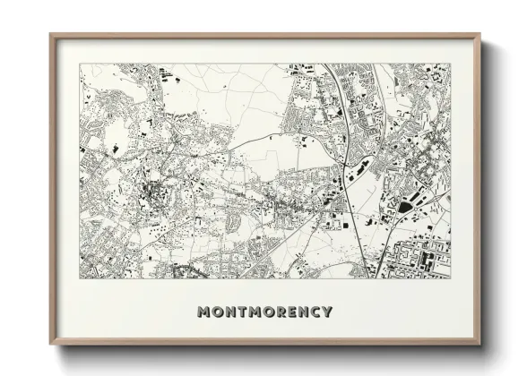 Une affiche de carte sur Montmorency