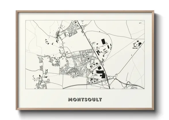 Une affiche de carte sur Montsoult