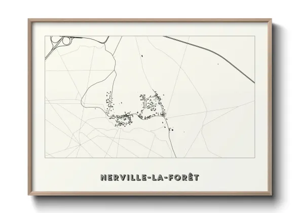 Une affiche de carte sur Nerville-la-Forêt