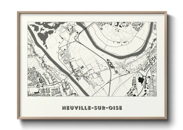 Une affiche de carte sur Neuville-sur-Oise