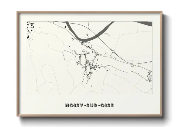 Une affiche de carte sur Noisy-sur-Oise