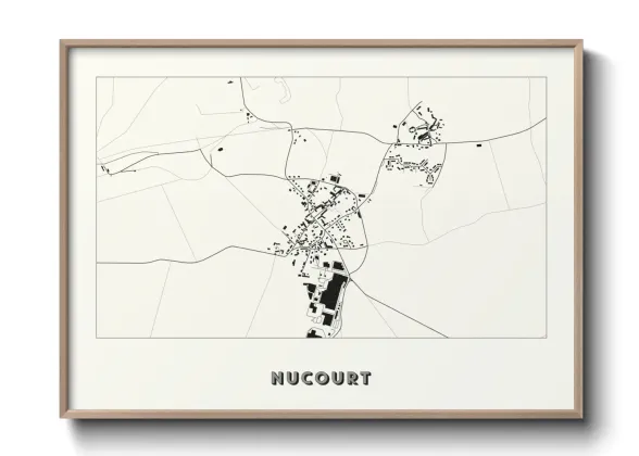 Une affiche de carte sur Nucourt