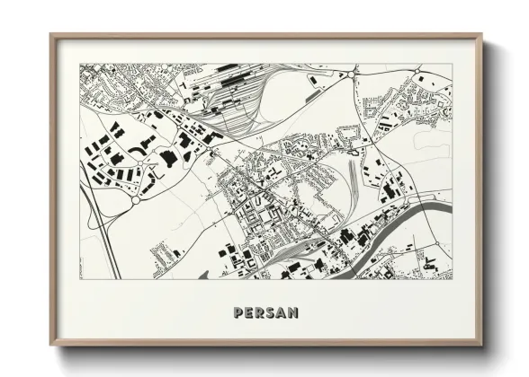 Une affiche de carte sur Persan