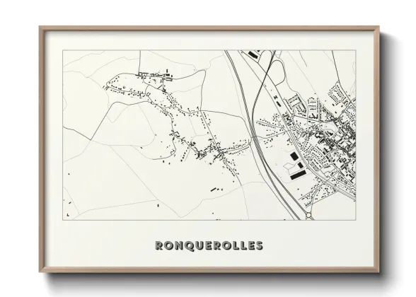 Une affiche de carte sur Ronquerolles