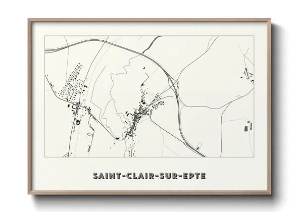 Une affiche de carte sur Saint-Clair-sur-Epte