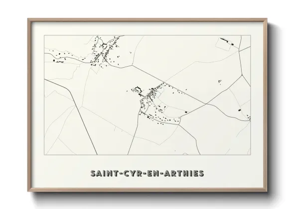 Une affiche de carte sur Saint-Cyr-en-Arthies