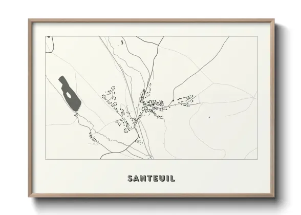 Une affiche de carte sur Santeuil