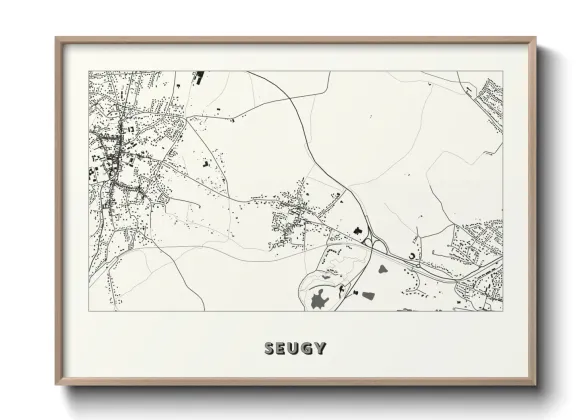 Une affiche de carte sur Seugy