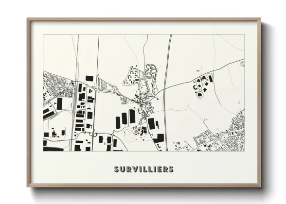 Une affiche de carte sur Survilliers
