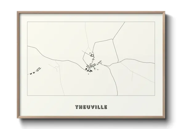 Une affiche de carte sur Theuville