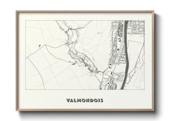 Une affiche de carte sur Valmondois