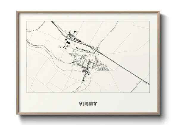 Une affiche de carte sur Vigny