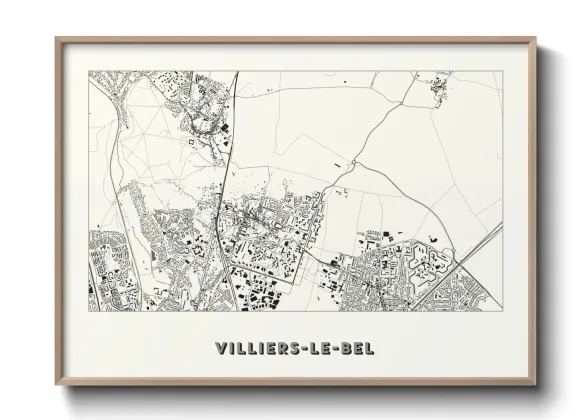 Une affiche de carte sur Villiers-le-Bel