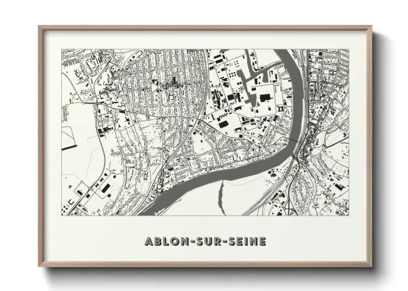 Une affiche de carte sur Ablon-sur-Seine