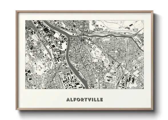 Une affiche de carte sur Alfortville
