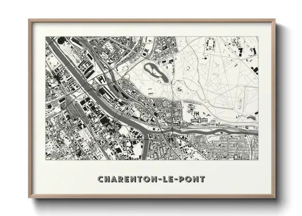 Une affiche de carte sur Charenton-le-Pont