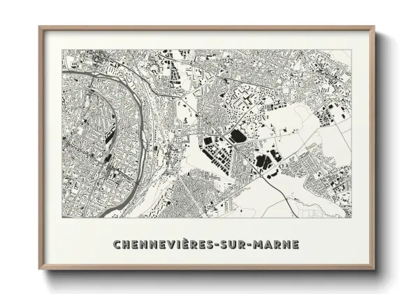Une affiche de carte sur Chennevières-sur-Marne
