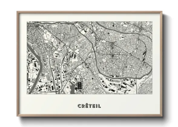 Une affiche de carte sur Créteil