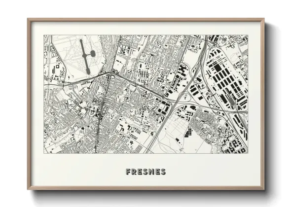 Une affiche de carte sur Fresnes