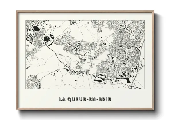 Une affiche de carte sur La Queue-en-Brie