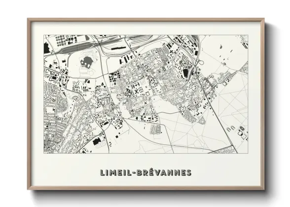 Une affiche de carte sur Limeil-Brévannes