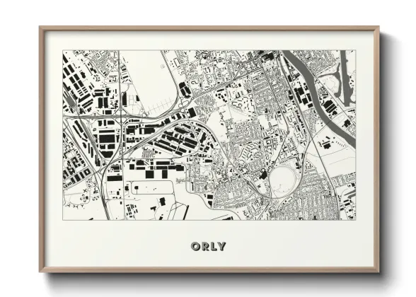 Une affiche de carte sur Orly