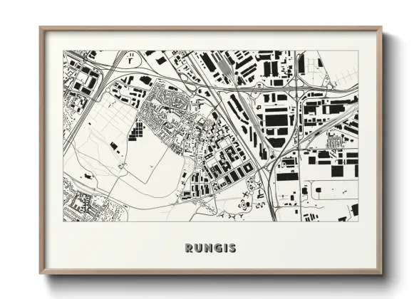 Une affiche de carte sur Rungis