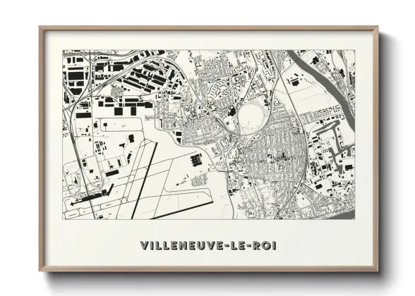 Une affiche de carte sur Villeneuve-le-Roi