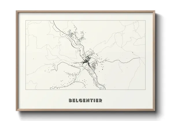 Une affiche de carte sur Belgentier