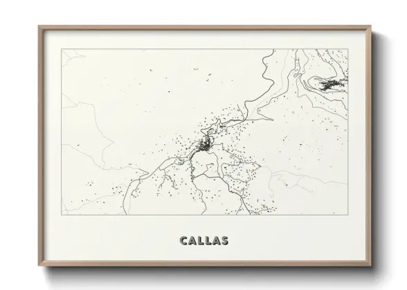 Une affiche de carte sur Callas