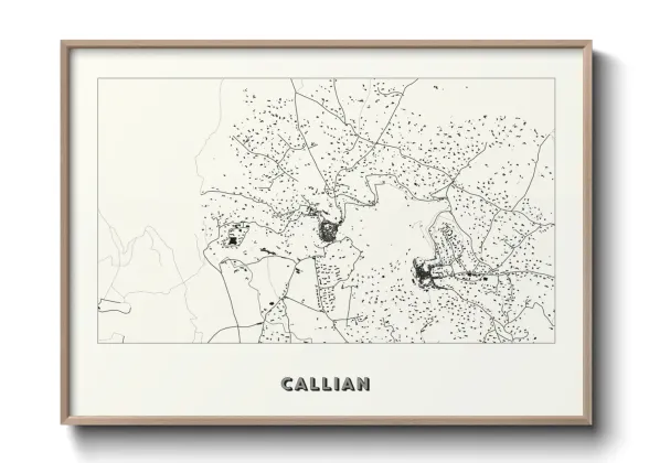 Une affiche de carte sur Callian