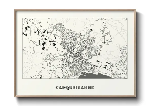 Une affiche de carte sur Carqueiranne
