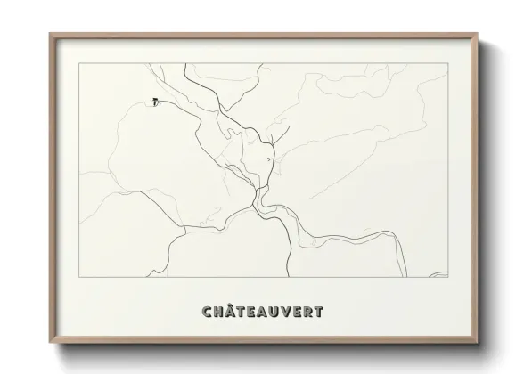 Une affiche de carte sur Châteauvert