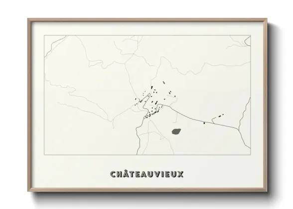 Une affiche de carte sur Châteauvieux
