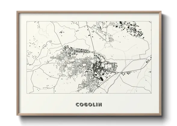 Une affiche de carte sur Cogolin