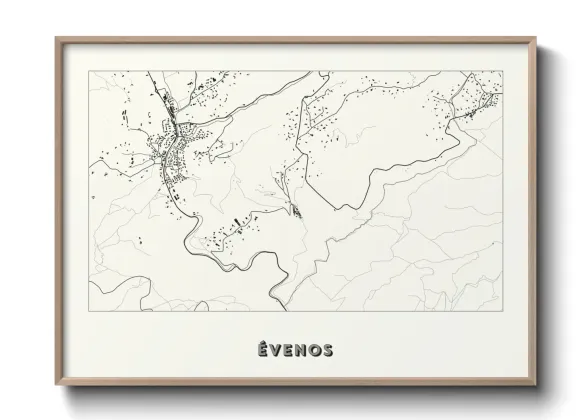 Une affiche de carte sur Évenos