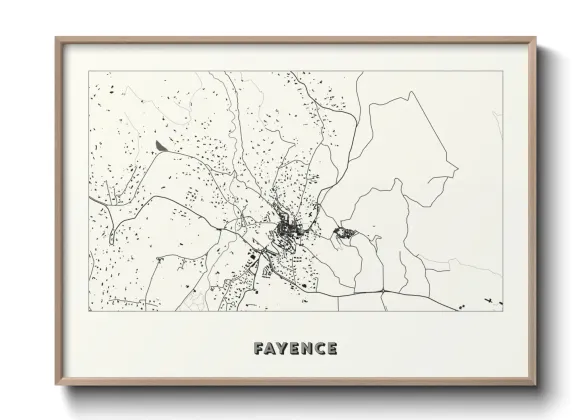 Une affiche de carte sur Fayence