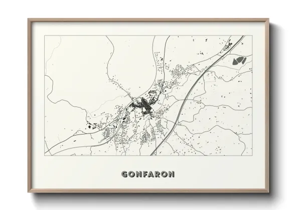 Une affiche de carte sur Gonfaron