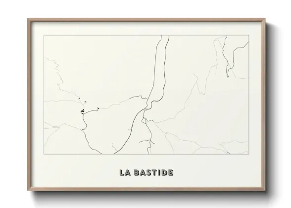 Une affiche de carte sur La Bastide