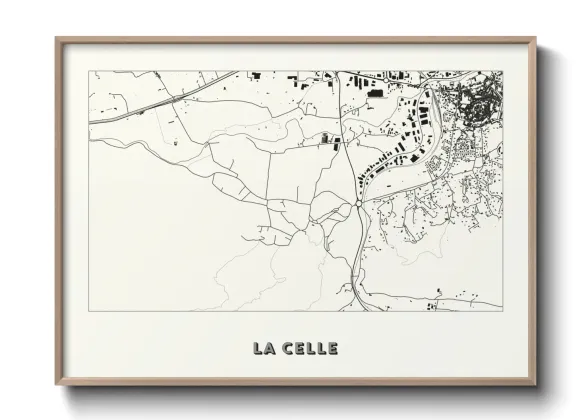 Une affiche de carte sur La Celle
