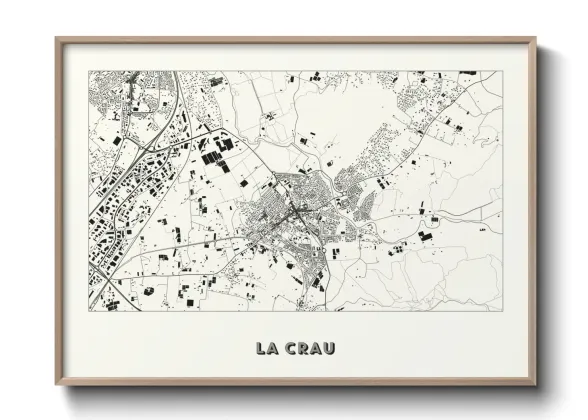 Une affiche de carte sur La Crau