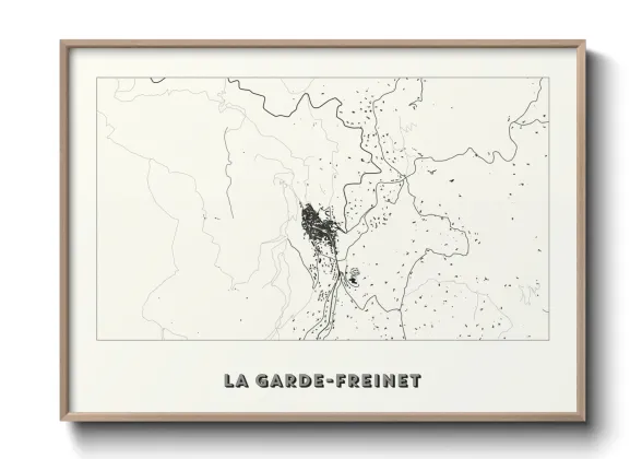 Une affiche de carte sur La Garde-Freinet