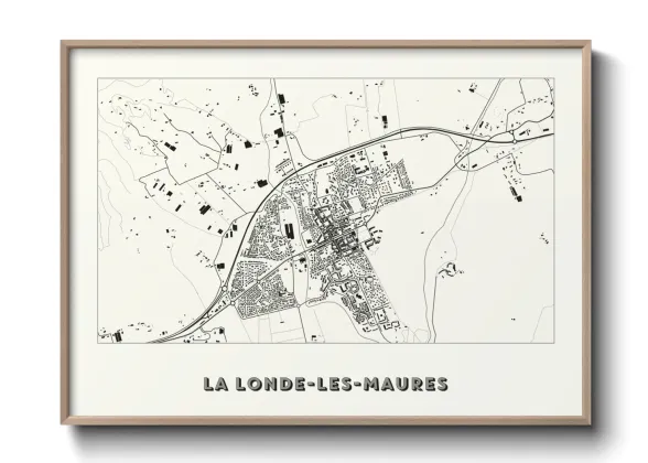 Une affiche de carte sur La Londe-les-Maures