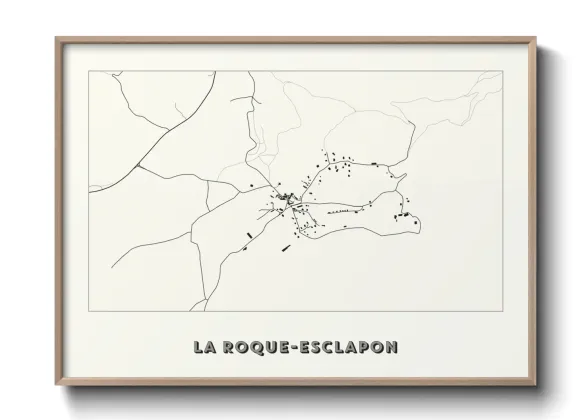 Une affiche de carte sur La Roque-Esclapon