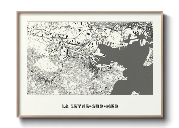 Une affiche de carte sur La Seyne-sur-Mer