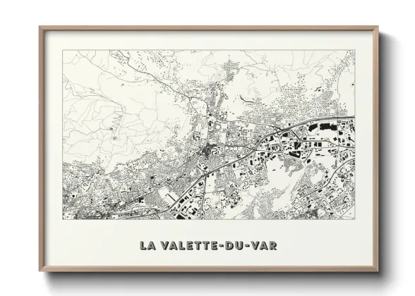 Une affiche de carte sur La Valette-du-Var