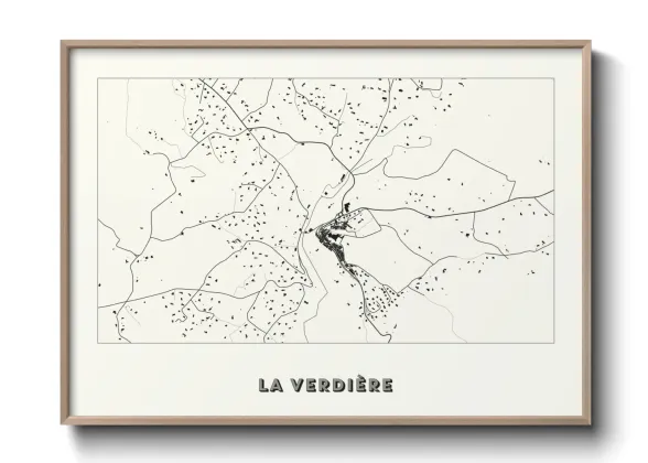 Une affiche de carte sur La Verdière