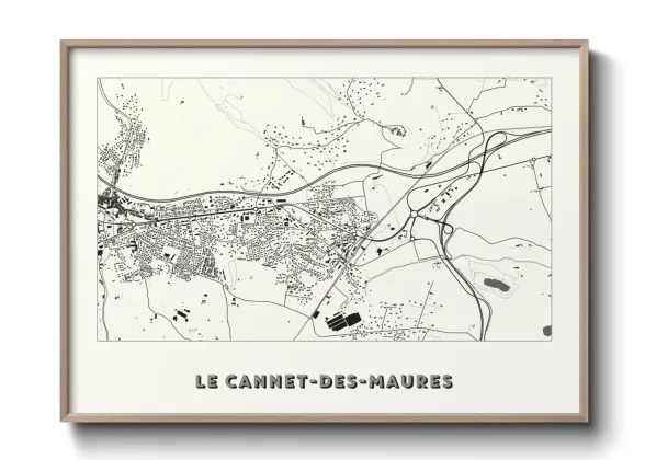 Une affiche de carte sur Le Cannet-des-Maures