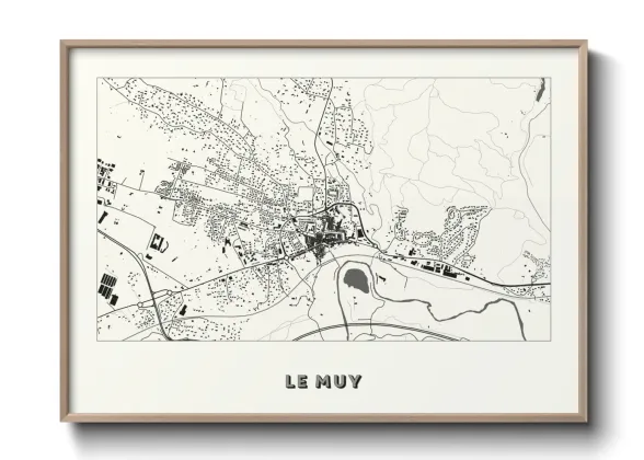 Une affiche de carte sur Le Muy